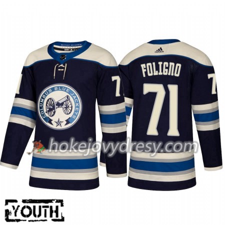 Dětské Hokejový Dres Columbus Blue Jackets Nick Foligno 71 Alternate 2018-2019 Adidas Authentic